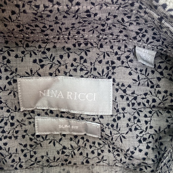 Nina Ricci Long Sleeve Slim Fit  Dress Shirt - Picture 2 of 3